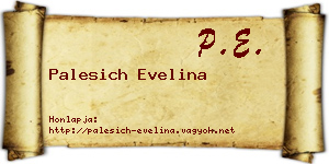 Palesich Evelina névjegykártya